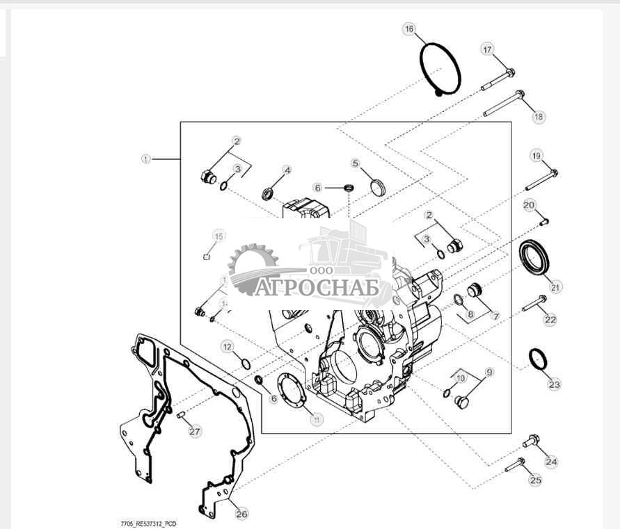 7705 Крышка распределительной шестерни 